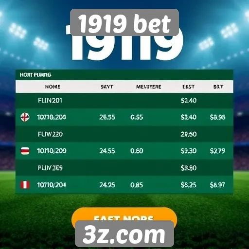 Compare as odds oferecidas por 1919 bet e concorrentes